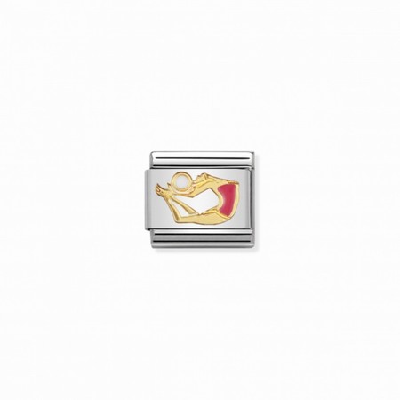 Nomination Gold Gymnast Pink Enamel Composable Charm